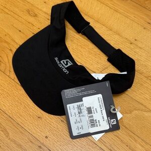NWT Brand New Salomon Black Sports Visor